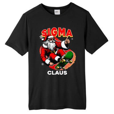 Retro Sigma Claus Funny Santa Clause Skating Board Xmas Tall Fusion ChromaSoft Performance T-Shirt