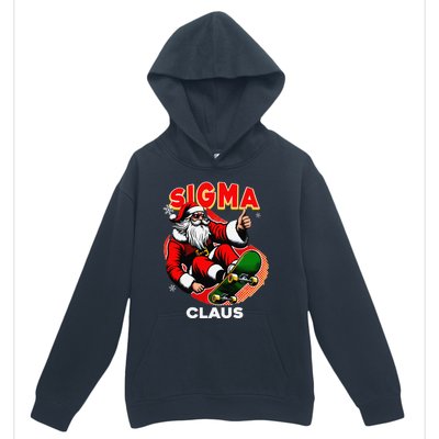 Retro Sigma Claus Funny Santa Clause Skating Board Xmas Urban Pullover Hoodie