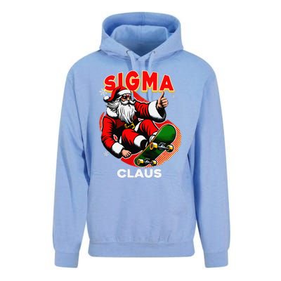 Retro Sigma Claus Funny Santa Clause Skating Board Xmas Unisex Surf Hoodie