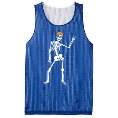 Rocker Skeleton Cap Skater Cool Halloween Punk Rock Funny Gift Mesh Reversible Basketball Jersey Tank