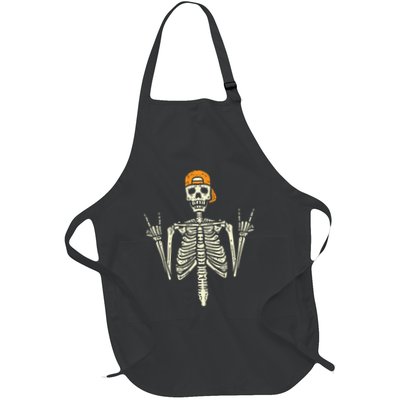 Rocker Skeleton Cap Skater Cool Halloween Punk Rock Apron