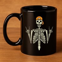 Rocker Skeleton Cap Skater Cool Halloween Punk Rock 11oz C Handle Ceramic Mug