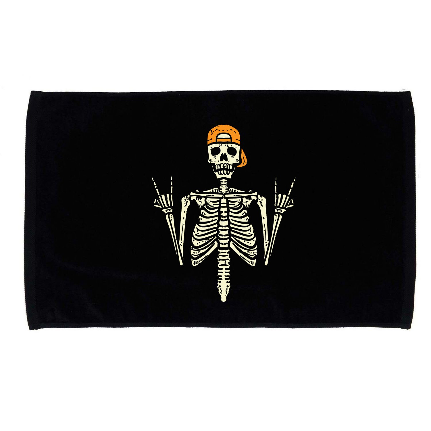 Rocker Skeleton Cap Skater Cool Halloween Punk Rock Microfiber Hand Towel