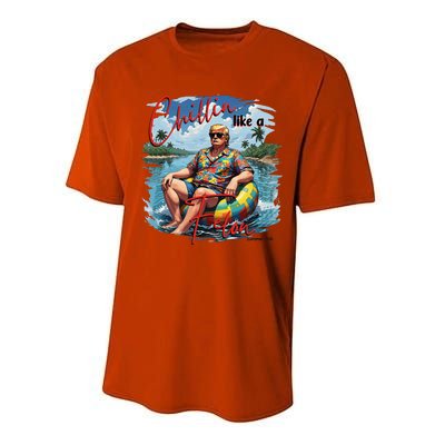 Retro Summer Chillin Like A Felon Trump For President 2024 Performance Sprint T-Shirt