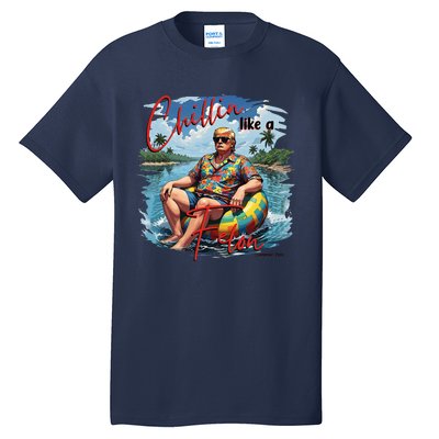 Retro Summer Chillin Like A Felon Trump For President 2024 Tall T-Shirt