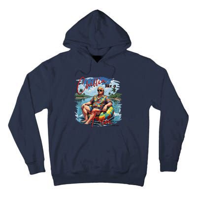 Retro Summer Chillin Like A Felon Trump For President 2024 Tall Hoodie