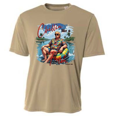 Retro Summer Chillin Like A Felon Trump For President 2024 Cooling Performance Crew T-Shirt