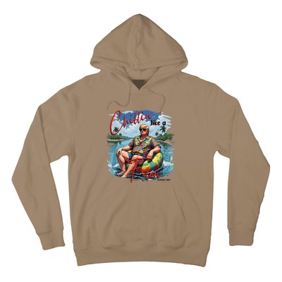 Retro Summer Chillin Like A Felon Trump For President 2024 Hoodie