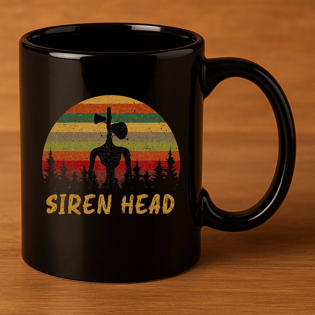 Retro Supernatural Cryptid Siren Head 11oz C Handle Ceramic Mug