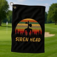 Retro Supernatural Cryptid Siren Head Golf Towel