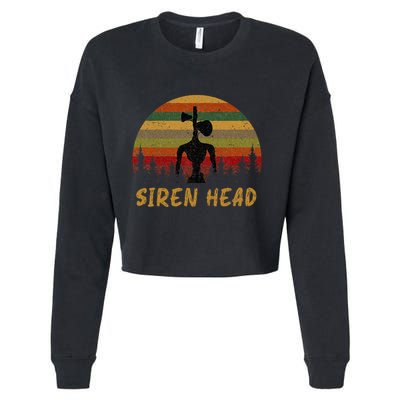 Retro Supernatural Cryptid Siren Head Cropped Pullover Crew
