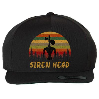 Retro Supernatural Cryptid Siren Head Wool Snapback Cap