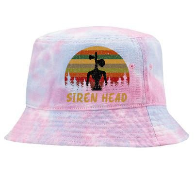 Retro Supernatural Cryptid Siren Head Tie-Dyed Bucket Hat