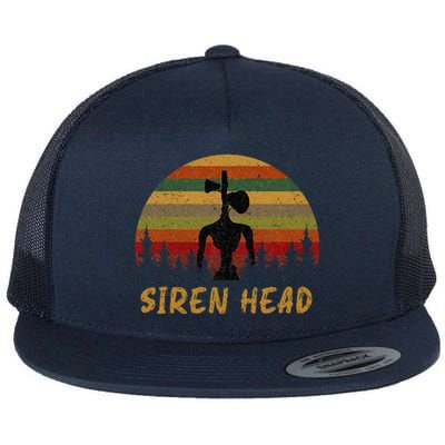 Retro Supernatural Cryptid Siren Head Flat Bill Trucker Hat