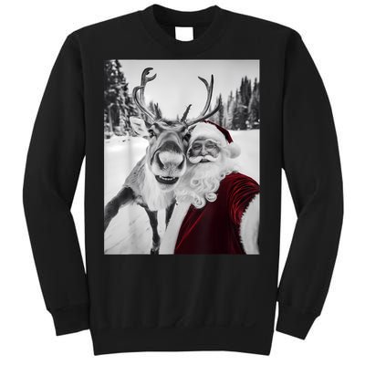 Reindeer Selfie Christmas Party Selfie Funny Reindeer Xmas Sweatshirt