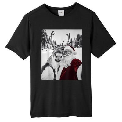 Reindeer Selfie Christmas Party Selfie Funny Reindeer Xmas Tall Fusion ChromaSoft Performance T-Shirt