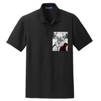 Reindeer Selfie Christmas Party Selfie Funny Reindeer Xmas Dry Zone Grid Polo