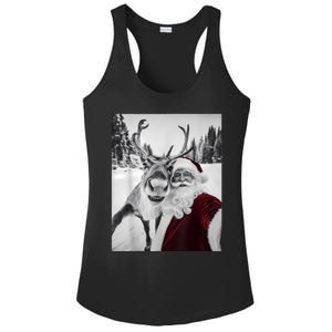 Reindeer Selfie Christmas Party Selfie Funny Reindeer Xmas Ladies PosiCharge Competitor Racerback Tank