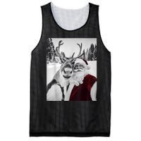 Reindeer Selfie Christmas Party Selfie Funny Reindeer Xmas Mesh Reversible Basketball Jersey Tank