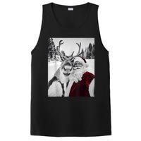 Reindeer Selfie Christmas Party Selfie Funny Reindeer Xmas PosiCharge Competitor Tank