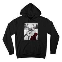 Reindeer Selfie Christmas Party Selfie Funny Reindeer Xmas Tall Hoodie