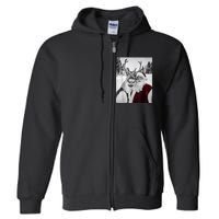 Reindeer Selfie Christmas Party Selfie Funny Reindeer Xmas Full Zip Hoodie