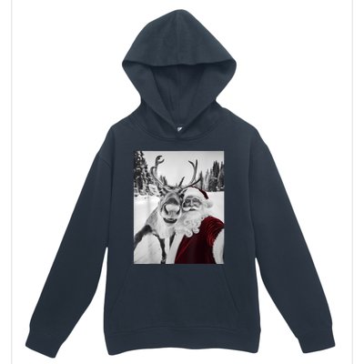 Reindeer Selfie Christmas Party Selfie Funny Reindeer Xmas Urban Pullover Hoodie