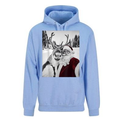 Reindeer Selfie Christmas Party Selfie Funny Reindeer Xmas Unisex Surf Hoodie