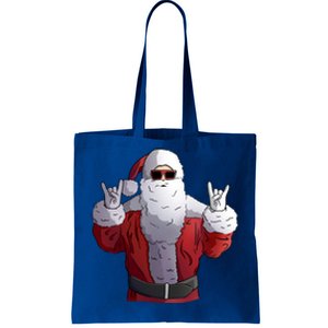 Rock Santa Claus Christmas Gift Tote Bag