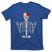 Rocker Skeleton Cap Cool Halloween Punk Rock T-Shirt