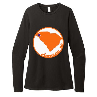 Retro South Carolina City Of Clemson Womens CVC Long Sleeve Shirt