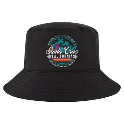 Retro Santa Cruz California Sandy Beaches Breaking Waves Gift Cool Comfort Performance Bucket Hat