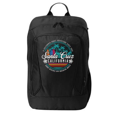 Retro Santa Cruz California Sandy Beaches Breaking Waves Gift City Backpack