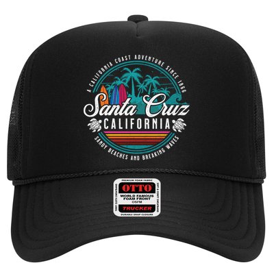 Retro Santa Cruz California Sandy Beaches Breaking Waves Gift Trucker Hat