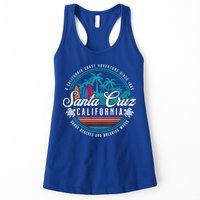 Retro Santa Cruz California Sandy Beaches Breaking Waves Gift Womens Tank Top