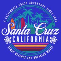 Retro Santa Cruz California Sandy Beaches Breaking Waves Gift Womens Tank Top