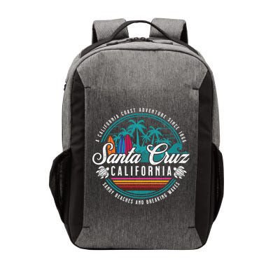 Retro Santa Cruz California Sandy Beaches Breaking Waves Gift Vector Backpack