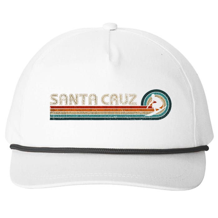 Retro Santa Cruz California Surfing Santa Cruz Snapback Five-Panel Rope Hat