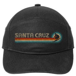 Retro Santa Cruz California Surfing Santa Cruz 7-Panel Snapback Hat