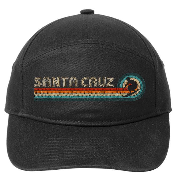 Retro Santa Cruz California Surfing Santa Cruz 7-Panel Snapback Hat