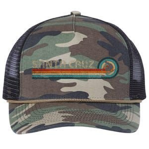 Retro Santa Cruz California Surfing Santa Cruz Retro Rope Trucker Hat Cap