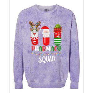 Reindeer Santa Claus Pharmacy Crew Christmas Gift Colorblast Crewneck Sweatshirt