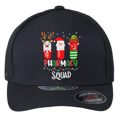 Reindeer Santa Claus Pharmacy Crew Christmas Gift Flexfit Unipanel Trucker Cap