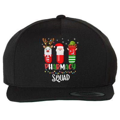 Reindeer Santa Claus Pharmacy Crew Christmas Gift Wool Snapback Cap