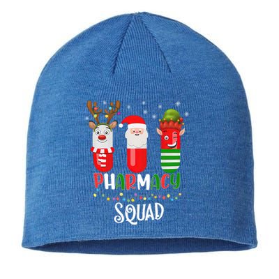 Reindeer Santa Claus Pharmacy Crew Christmas Gift Sustainable Beanie