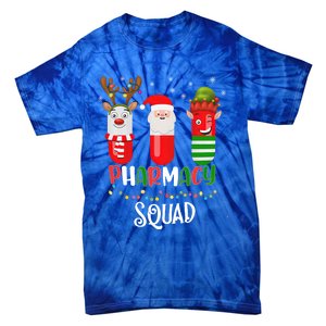 Reindeer Santa Claus Pharmacy Crew Christmas Gift Tie-Dye T-Shirt