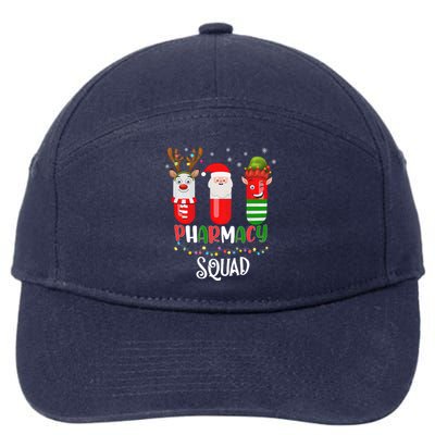 Reindeer Santa Claus Pharmacy Crew Christmas Gift 7-Panel Snapback Hat