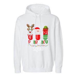 Reindeer Santa Claus Pharmacy Crew Christmas Gift Garment-Dyed Fleece Hoodie