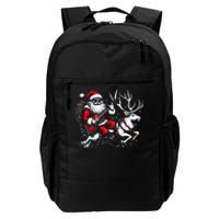 Rock Santa Claus Playing Guitar Rock And Roll Christmas Daily Commute Backpack