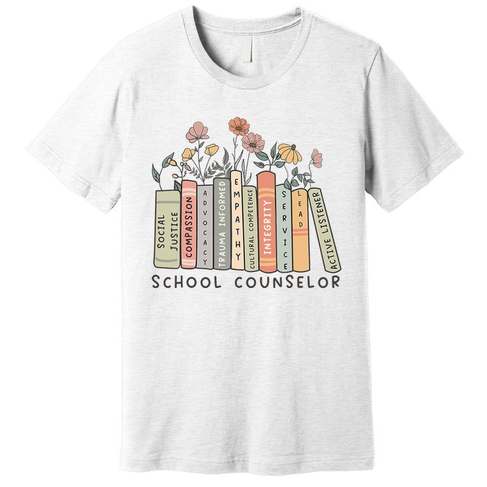 Retro School Counselor Therapisttal Health Advocate Premium T-Shirt